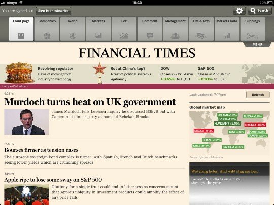 El FT ha superado el peaje de Apple con su propia aplicación